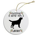 Mirage Pet Products Breed Specific Round Christmas Ornament Labrador ORN-R-B46